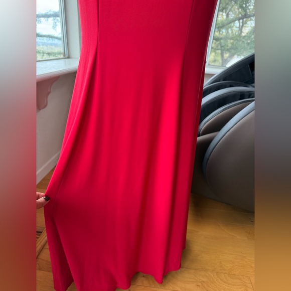 Betsy and Adam Red Sleeveless Maxi Dress, Size 2 - Picture 3 of 14